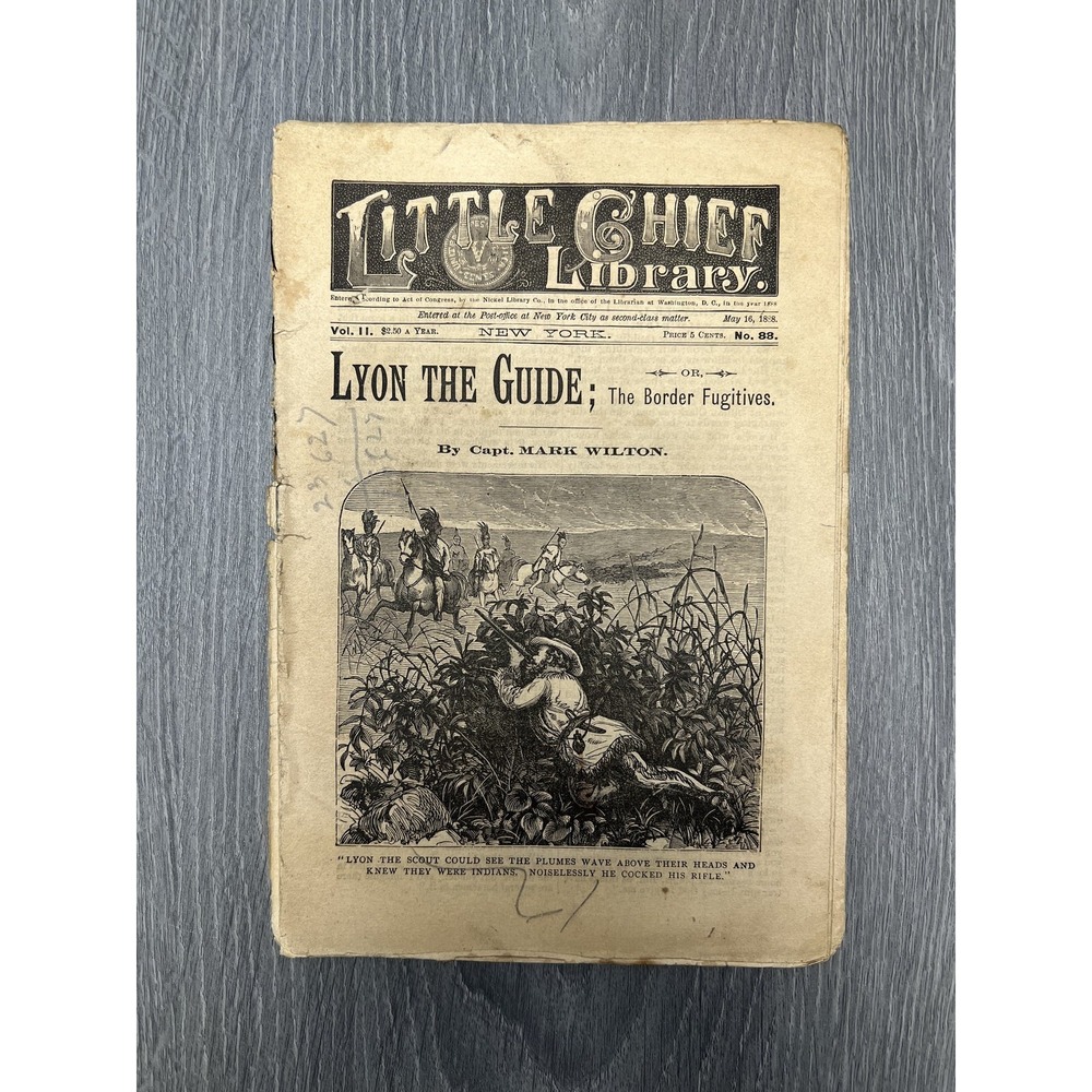 Lyon The Guide Capt. Mark Wilton 1893 Little Chief Library Dime Novel